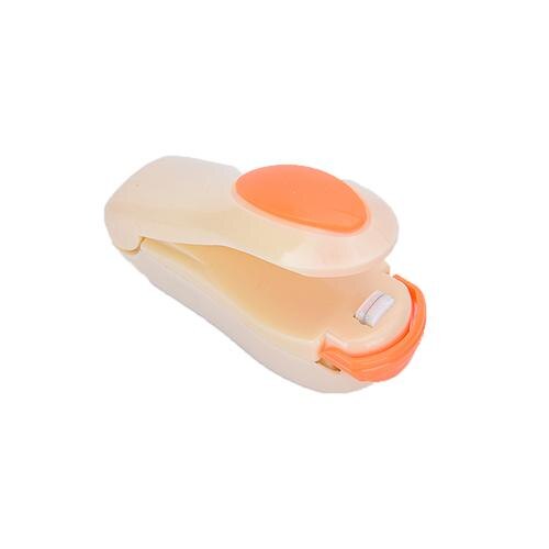 Food Sealer Machine Hand Druk Handig Mini Snack Plastic Zak Vacuüm Voedsel Warmte Afdichting en Verpakking Machine: Oranje