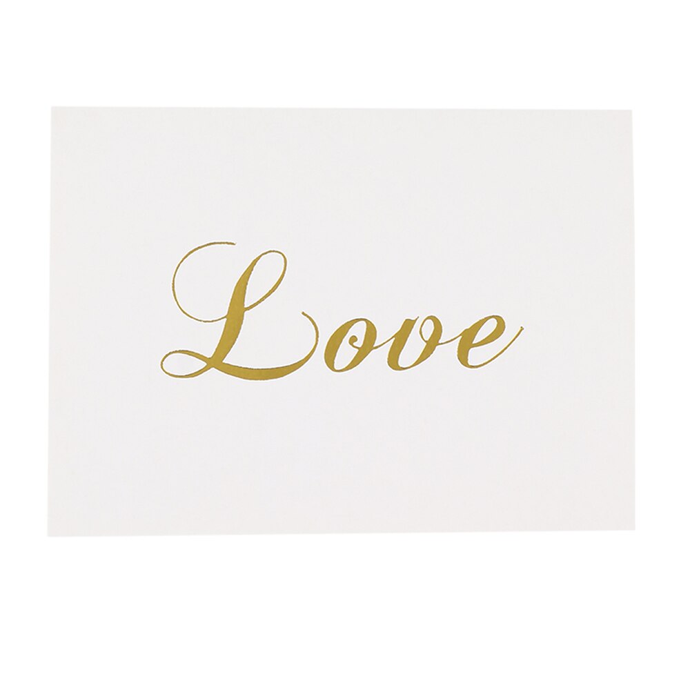 100 Pcs Mini Ouro Em Relevo Cartão de agradecimento Dos Namorados Feliz Aniversário Carta Cartões Do Convite Do Casamento da Festa de Natal: C