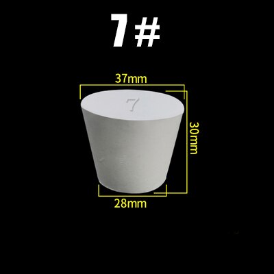 Silicone Rubber Sponge Stopper Hole Plug Lab Flask Test Tube Bottle Glassware Tapered Rubber Plug Bung Stopper: Grey