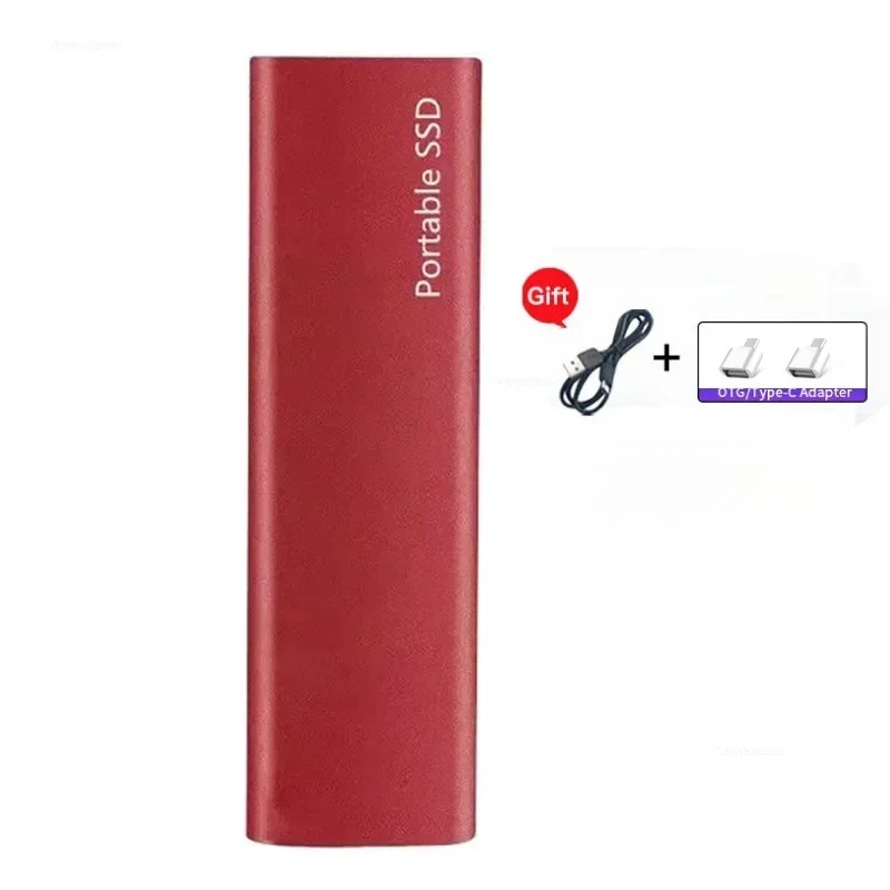 Disco rigido esterno portatile 1tb 2tb unità a stato solido mobile usb 3.0 disco rigido esterno ssd per notebook laptop mac: Rosso / 16 tb