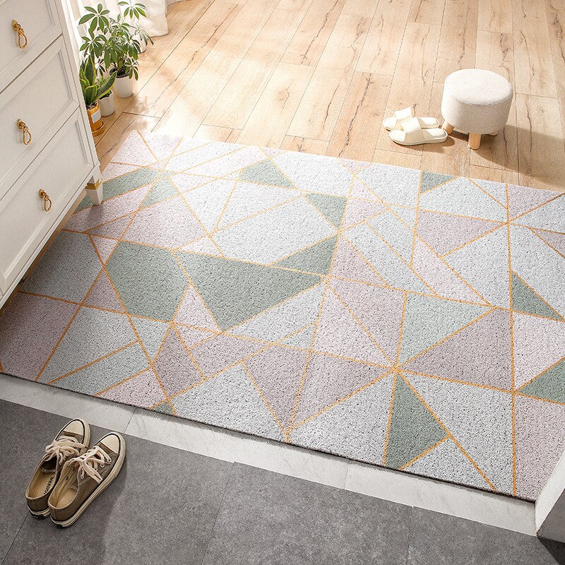 Alfombras de bienvenida de Pvc, felpudos nórdicos, antideslizantes, para el Hogar, baño, sala de estar, puerta de entrada: style 6 / 45cmx75cm