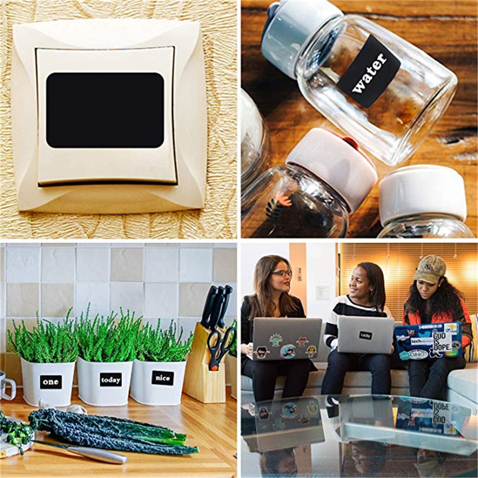 Blackboard Label Stickers Waterproof Removable Pantry Chalkboard Kitchen Spices Stickers Jar Bottles Stickers For Cans Classy
