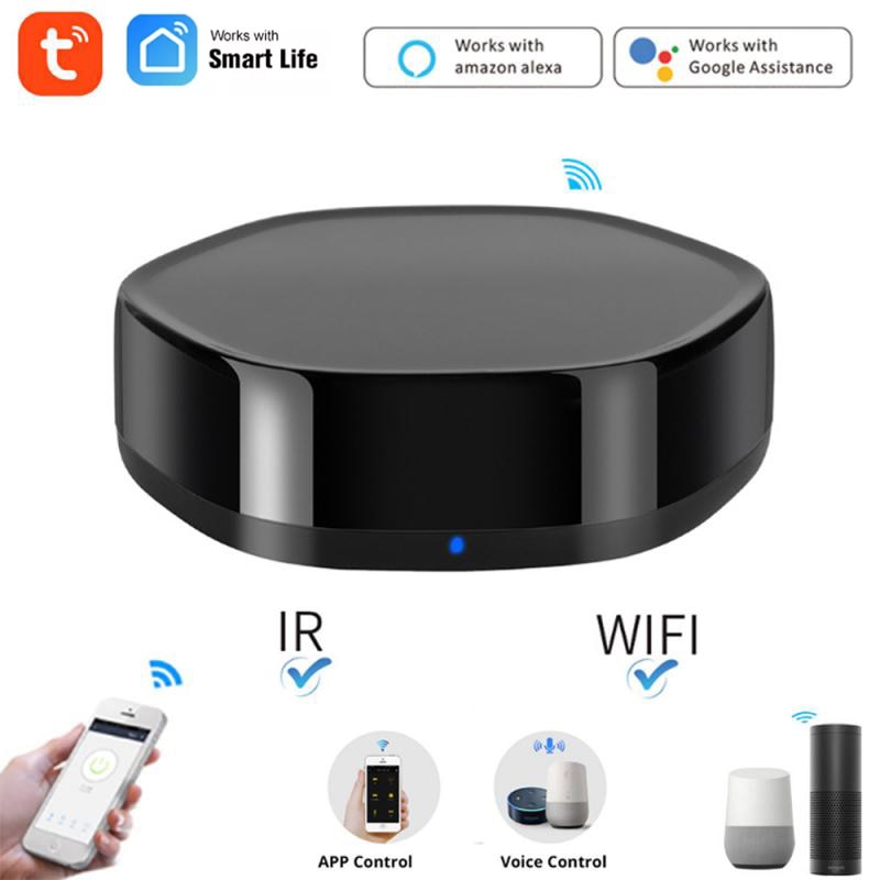 Tuya WIFI+IR+RF Remote Control Smart Remote Control For Smart Home Automation Voice Control Via Alexa Google Home App Control