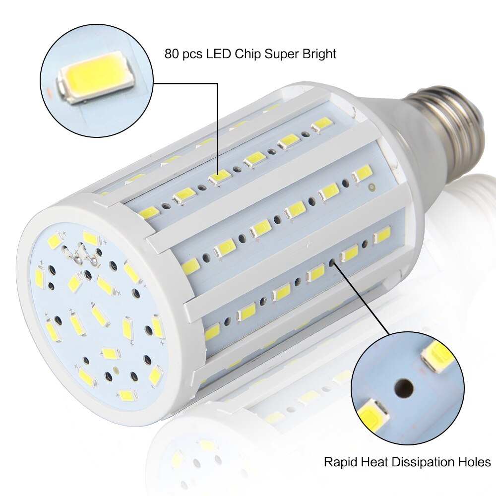 Photography LED Bulb - 20W E27 Base - 500-1000lm - 3800K-5500K - for Studio Softbox Video
