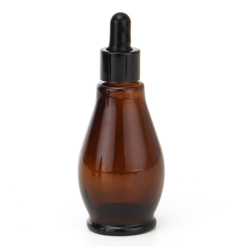 1 stuk 10ml/20ml/30ml/50ml/100ml lege amberkleurige glazen kalebas druppelflesjes etherische olie parfum pipetflesjes hervulbare container