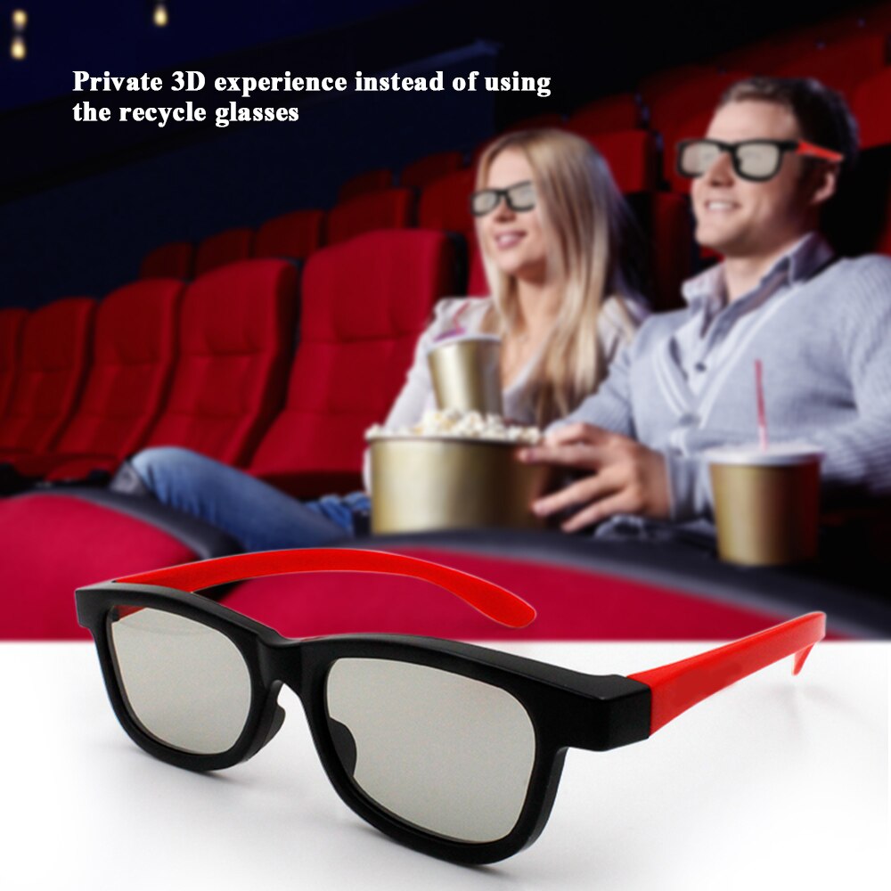 Gafas 3D pasivas polarizadas G66 Home gafas para películas para cine ligeras portátiles para ver películas 3D