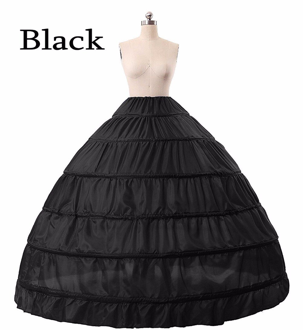Women Wedding Petticoat 6 Hoops Ball Gown Bridal Wedding Full Crinoline Petticoat Underskirt