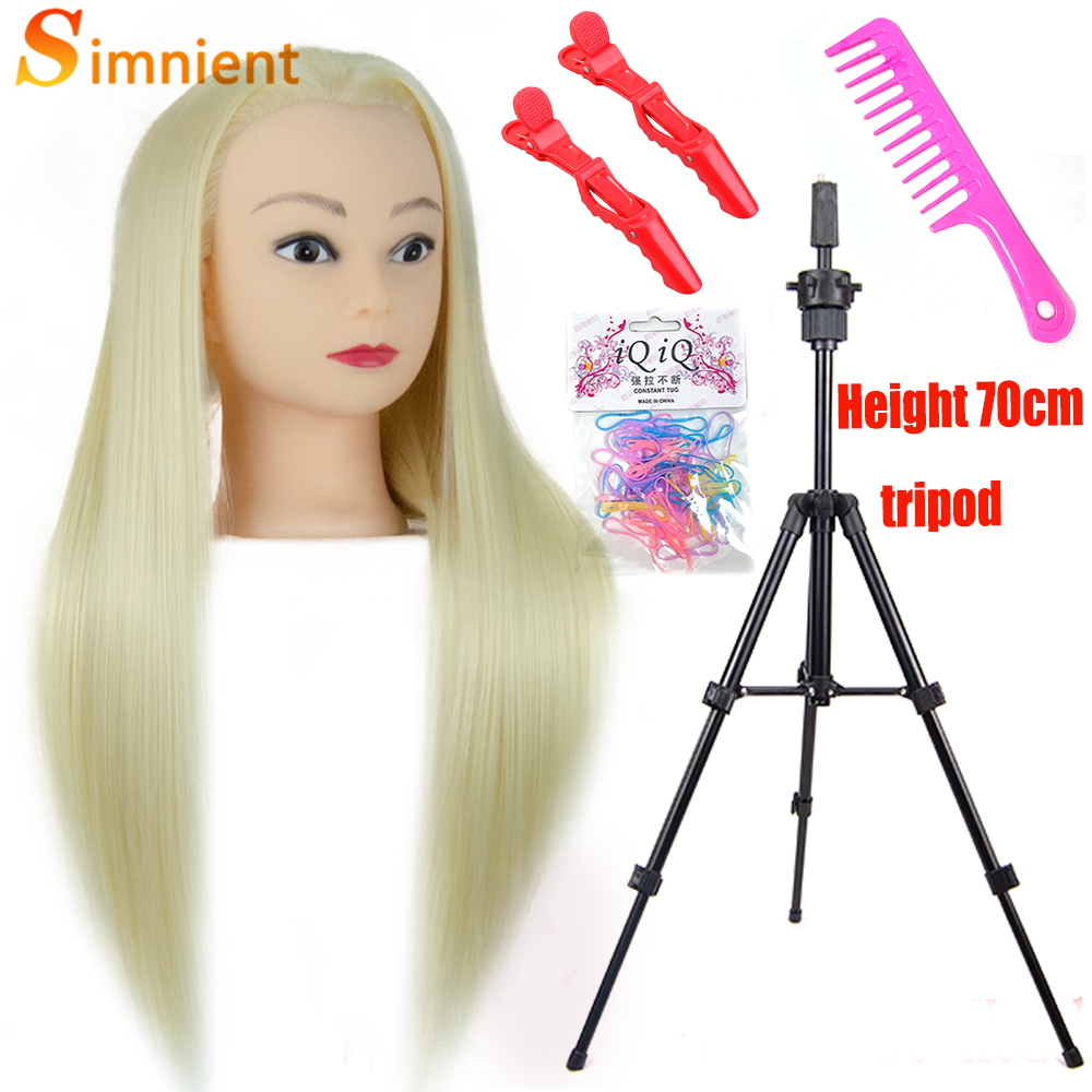 Female Mannequin Head With Synthetic Hair For Hair Training Styling Solon Hairdresser Dummy Doll Head For Practice Hairstyle: army green