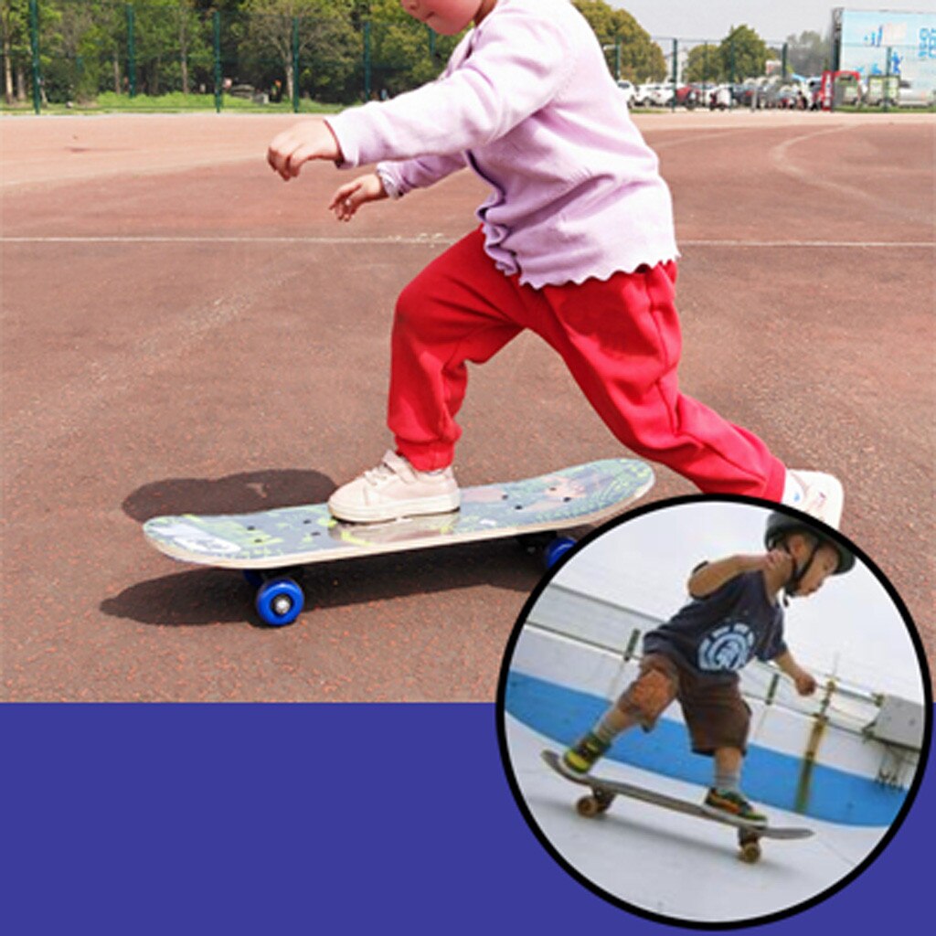 Sport komplet skateboard 17 tommer til skateboarder barn udendørs sport til begynder cool skateboard