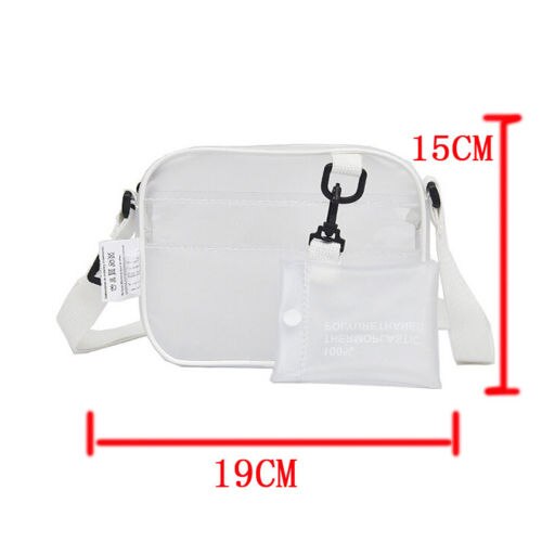Pvc gennemsigtig taske til kvinder dame pige pvc gelé clutch taske læder afslappet håndtasker