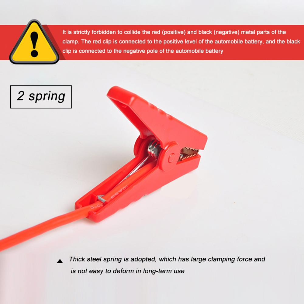 Universal 12V Battery Clip Connector Emergency Jumper Wire Cable Clamp Battery Test Lead Clips For Starting Power Connecting