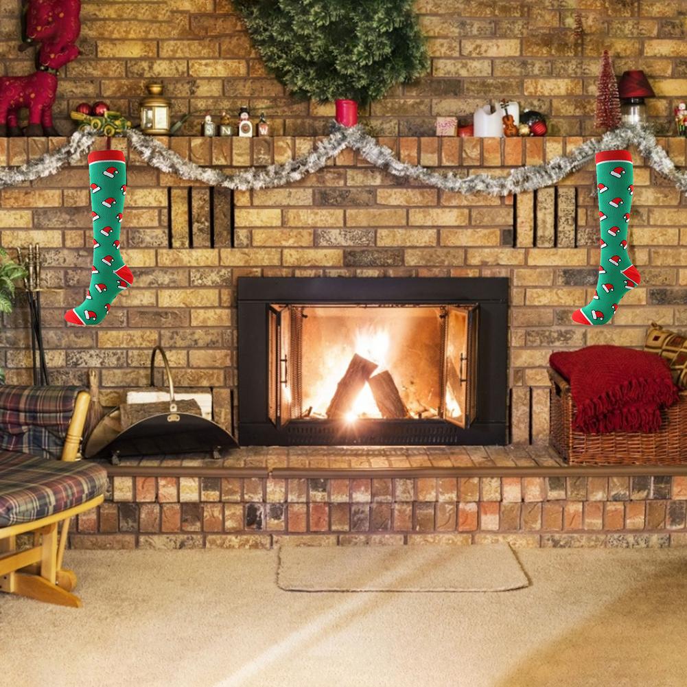 Damessokken winter warme kleurrijke kerst serie katoenen kawaii sokken grappige vrolijke persoonlijkheid heren lange sokken sok