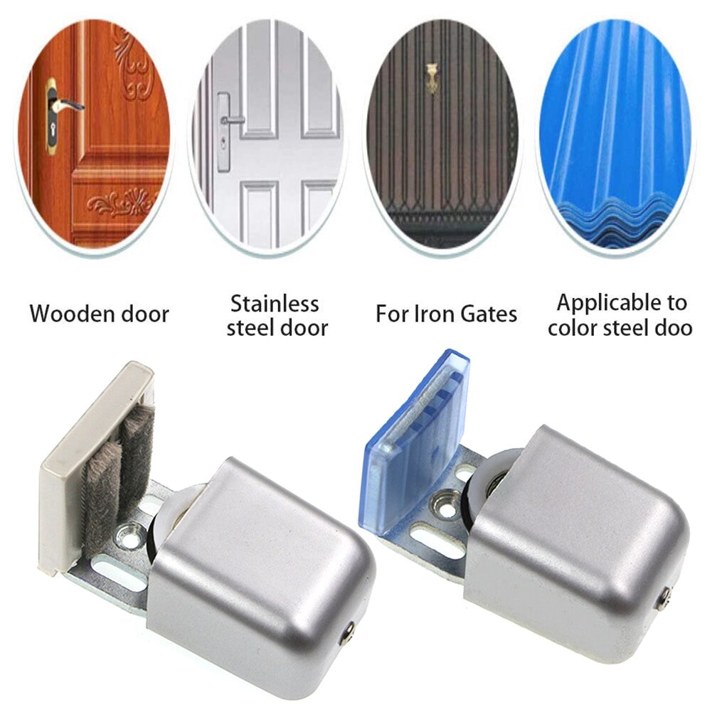 Sliding Door Track Hardware Solid Barn Steel Low Noise Mini Automatic Home Floor Guide Bottom Adjustable Length Anti Swinging