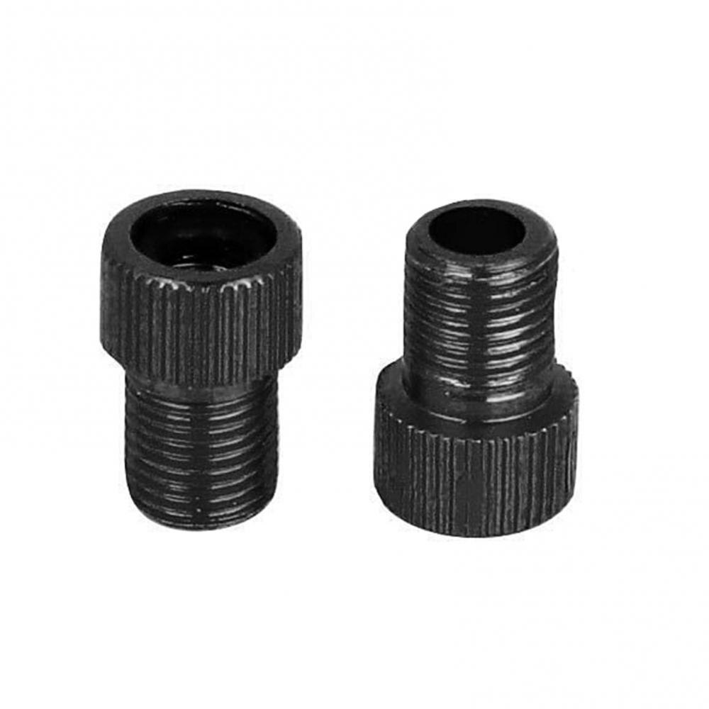 2 Stuks Aluminium Fiets Valve Converter Valve Adapter Fiets Buis Pomp Air Compressor Gereedschap: Black