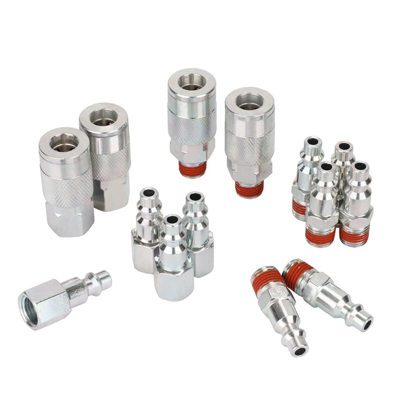 14 Pieces 1/4 Inch Npt Quick Connect Air Coupler And Plug Kit for Air Compressor Accessories Fittings