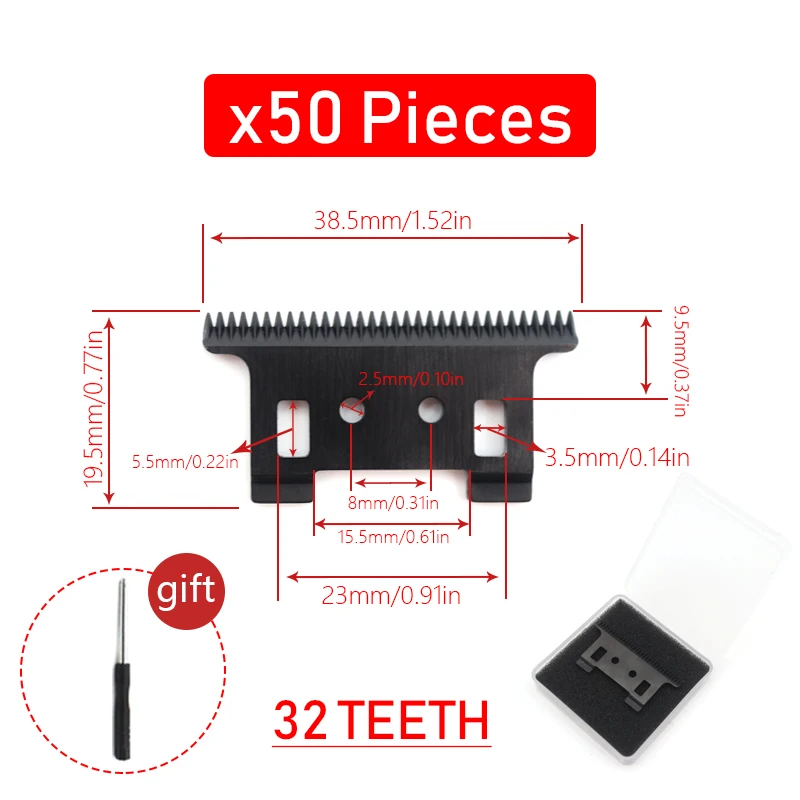 Original Replacement Movable Blade for Kemei KM-2299 Clipper Hair Trimmer Cutting Knife Head Parts Accessories