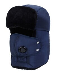 Mænd kvinder vinter varm russisk hat trooper sne ski ushanka vandtæt varm hat afslappet solid blød unisex vindtæt bomber caps: B