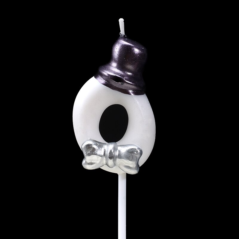 Cakelove bolos de 0 a 9 números, vela para festa de aniversário, itens para bolo, números de bolo, aniversário, festa de idade decorações: White 0
