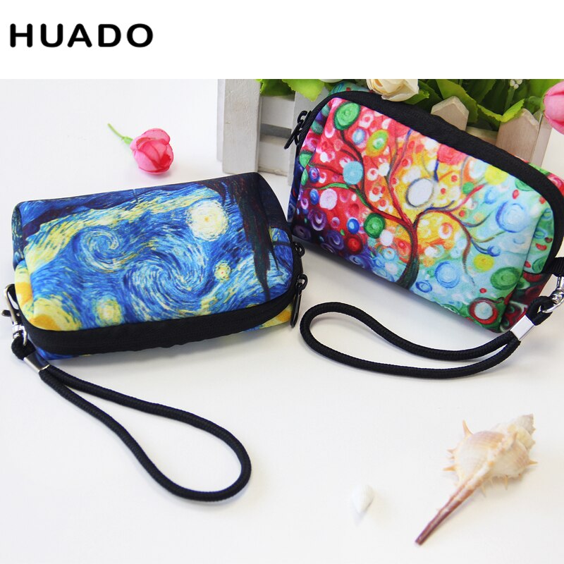 2018Van Gogh coin purse Women Lady Small Wallet coin purse kids Hasp Purse zipper Clutch Bag