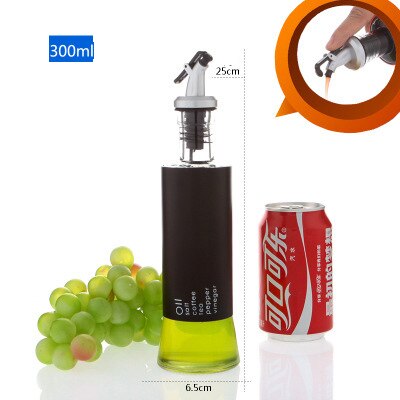 Olie spray flaske sprøjte olier gryde bbq grill madlavning værktøj køkkengrej køkken værktøj tilbehør forsyninger oliven pumpe olie flaske: 300ml sorte