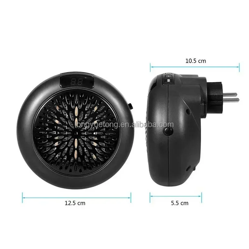 Riscaldatore d'ambiente portatile domestico plug-in riscaldatore d'aria elettrico senza fili 2S riscaldamento rapido ventilatore caldo desktop per il bagno domestico invernale