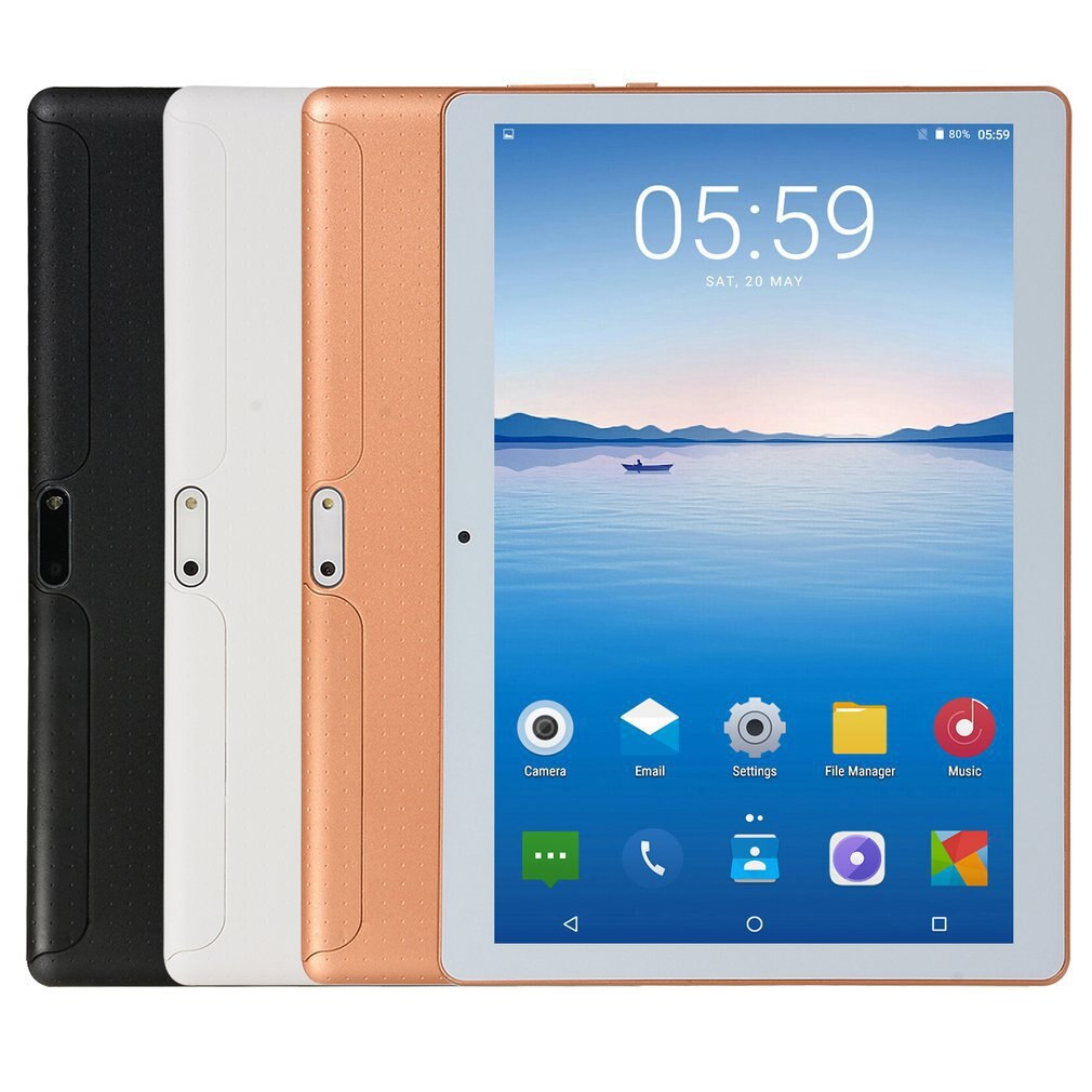 10.1 Inch Ips Scherm Android 8.0 Tien-Core Tablet Pc 1Gb + 8Gb Dual Sim-kaart Slots 3G Telefoongesprek Met Gps Fm (Us Eu Uk Au)