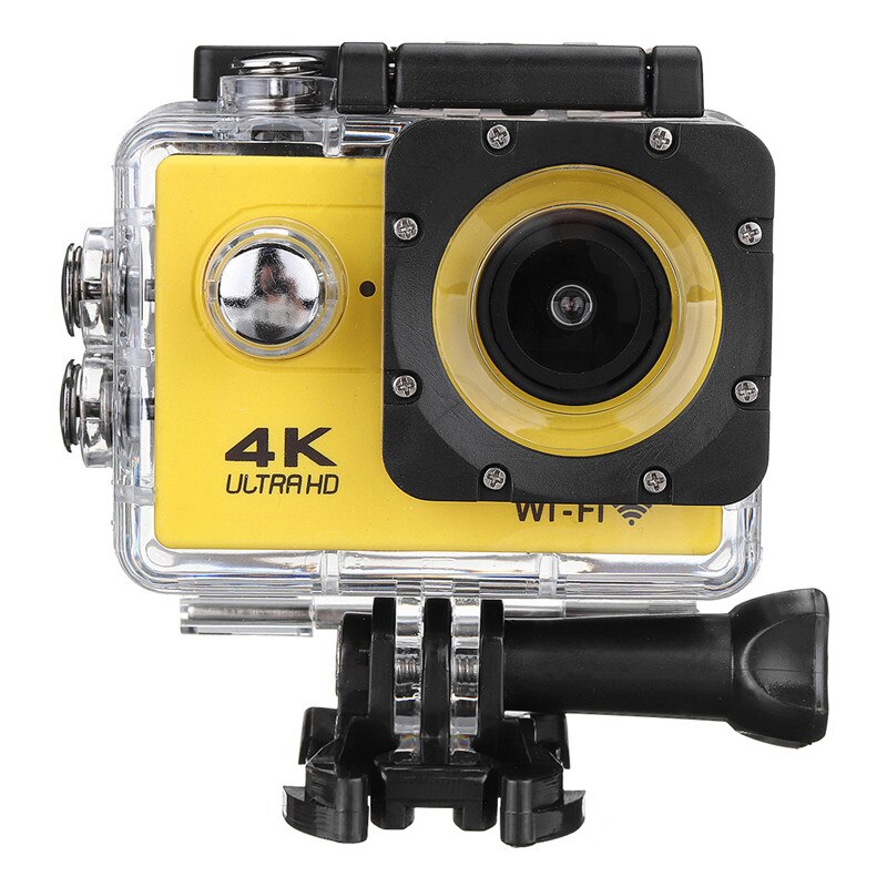 4K Action Camera With Ultra HD 1080p Screen Underwater 30m Waterproof Sport Camera Go Extreme Pro Cam Video Camcorder: Yellow / standardxcontroller