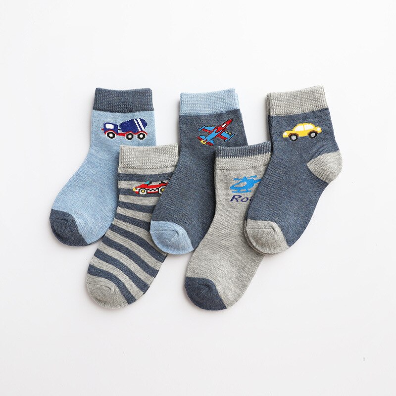 5 par/partia jesienne skarpetki dla dzieci koreańskie skarpetki dla dzieci bawełniane słodkie skarpetki dla niedźwiedzi oddychające skarpetki dla dziewczynek: 1 / S(1-2Y)