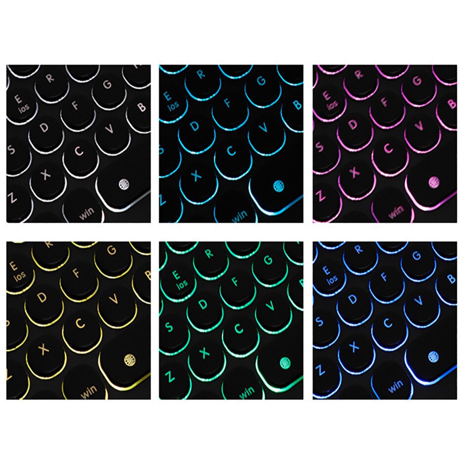 SeenDa Backlit Wireless Keyboard and Mouse Set Rechargeable Bluetooth-compati Keyboard Mouse for iPad Air Pro Samsung Huawei