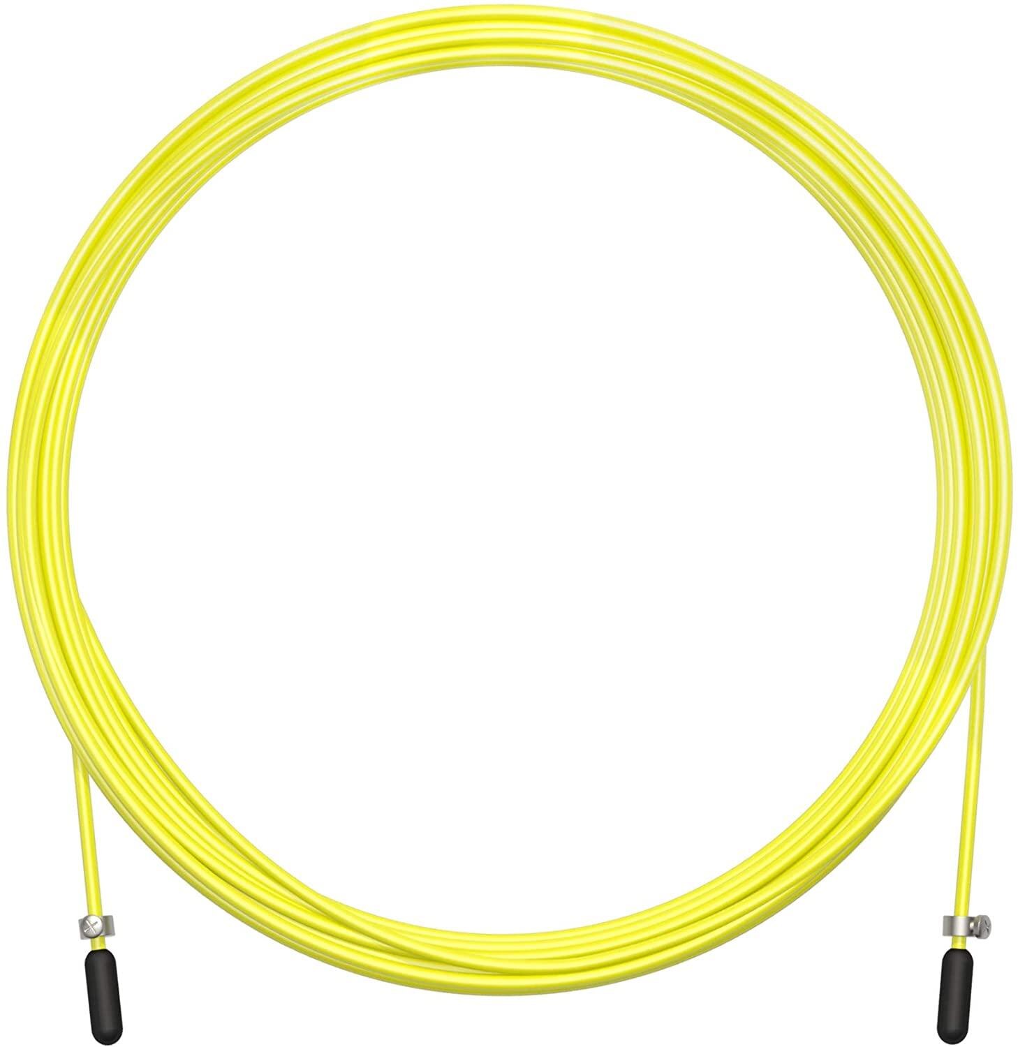 Velites Cable para Comba de Saltar de Crossfit, Gimnasio, Fitness y Boxeo |PVC Amarillo y Acero 2mm|Compatible con otras marcas