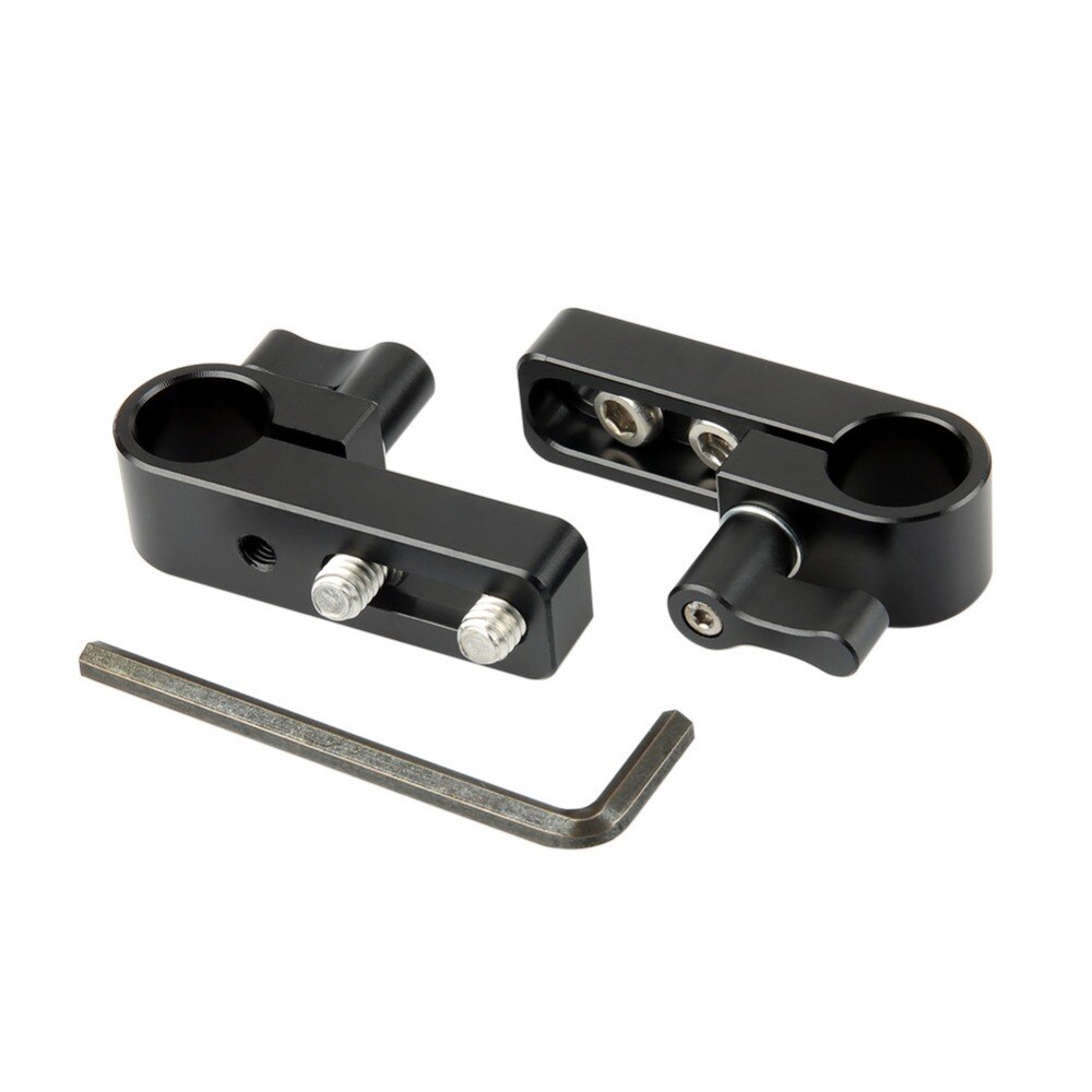 NICEYRIG 15mm Stange Schienen Klemme 15mm Anlage Montieren DSLR Kamera Anlage Stange Klemme für DSLR Kamera Griff oder käFeige oder Platte (2 Stück eine Packung)