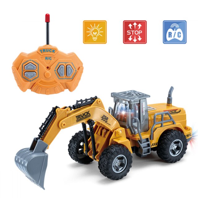 Afstandsbediening Auto Speelgoed Voor Jongens 4 Kanaals Rc Graafmachine Speelgoed Bouw Tractor: B