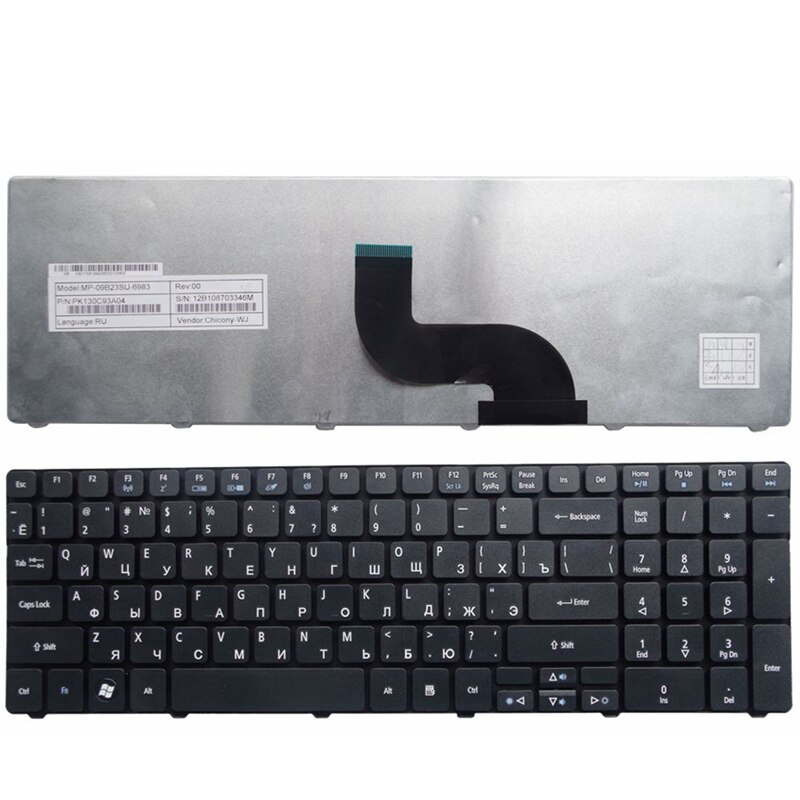 Us/Uk/Sp/Ru/Fr/Hb Laptop Toetsenbord Voor Acer Aspire 7738 5538 5741 7551 p5we 5749 5750 5560 5560G 5552G 7741G 7741Z 7745G: RU