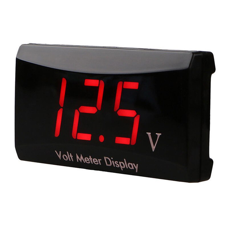 Convenient Portable Waterproof Display Digital LED High Accuracy Voltage Volt Gauge Voltmeter Car Motorcycle Panel Meter#289979