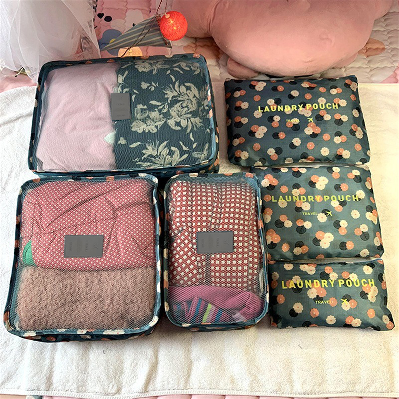 6 pièces ensemble de sacs de rangement de voyage pour vêtements organisateur bien rangé armoire valise pochette organisateur de voyage sac étui chaussures emballage Cube sac