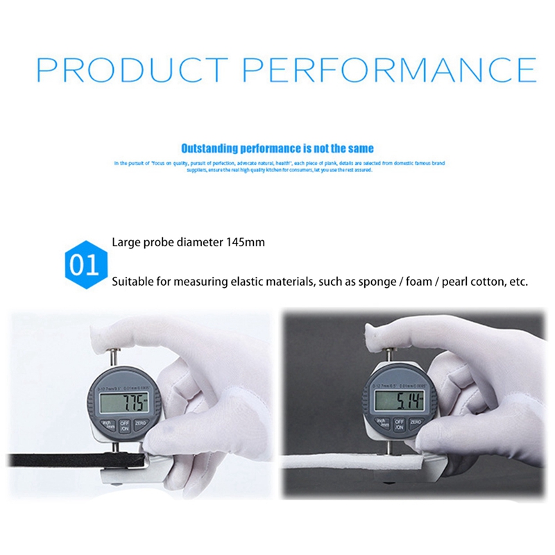 2X cyfrowy grubościomierz elektroniczny miernik grubości pomiaru grubości tkaniny papieru cienki metal mikrometr 0.01Mm B