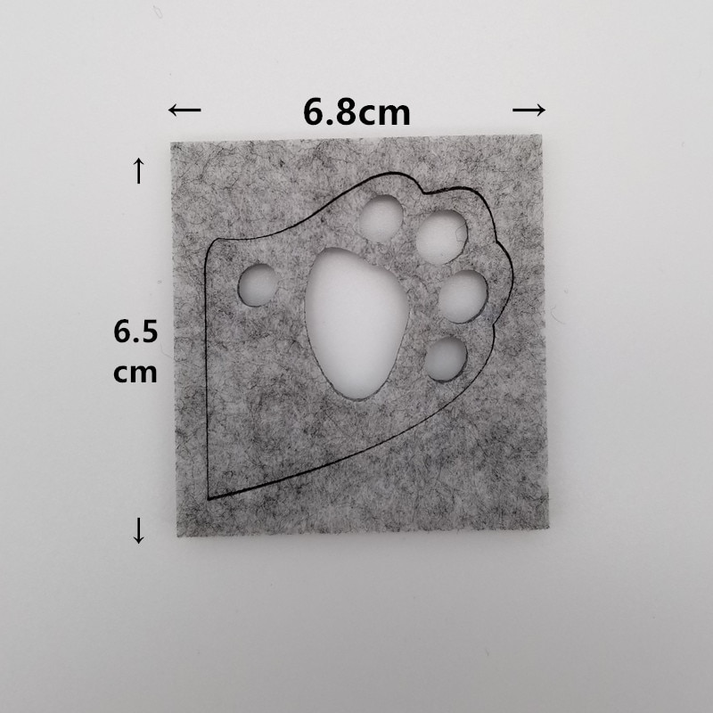 1PCS Felt Fabric Template Kitten&Bear Cub Paw Shape DIY Wool Felt Handmade Model Craft Felt Supplies Animal Felt Toy Kits Tool