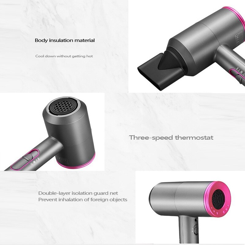 Hair Dryer Powerful AC Motor 1800W Air Blower Ionic Hair Blow Dryer