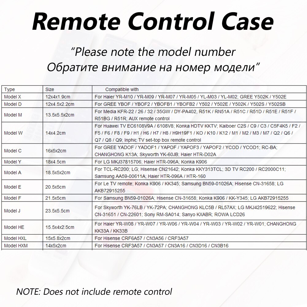 Transparent Silicone Remote Control Cover For Hisense Konka Haier TV Air Conditioner Remote Control Case Dust Protective Case: Note model number