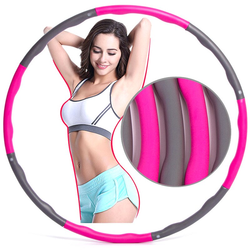 Verwijderbare 8 Stukken Fitness Hoop Foam Hoepel Volwassen Sport Hoepel Gym Bodybuilding Sport Crossfit Workout Fitness Apparatuur