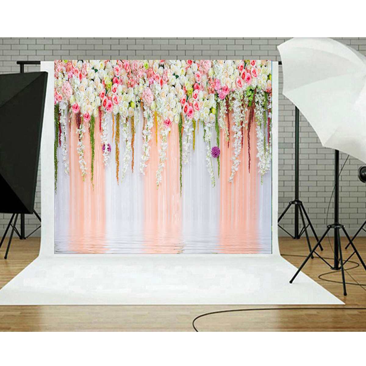 Fondo de boda Photozone flor nupcial ducha Fondo romántico compromiso aniversario pared estandarte de fotomatón Decoración