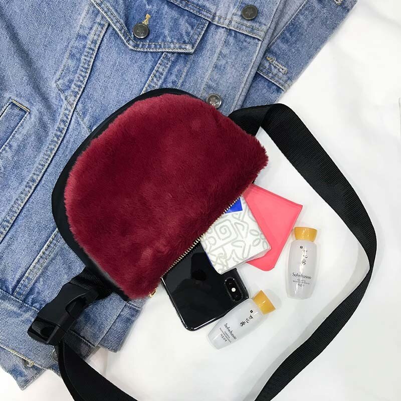 Plys kvinder talje taske kvindelige læder bælte tasker luksus fanny pack banan taske skulder crossbody brysttasker