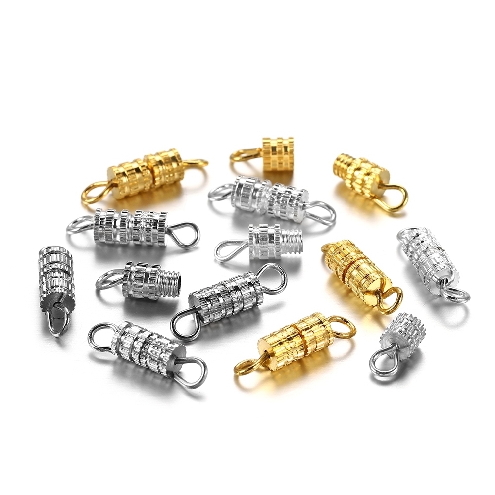 30pcs Buckle Closed Magnetism Screw Clasps Cylinder Strong Buckle Bracelet Connectors For DIY Jewelry Making Finding Accessories