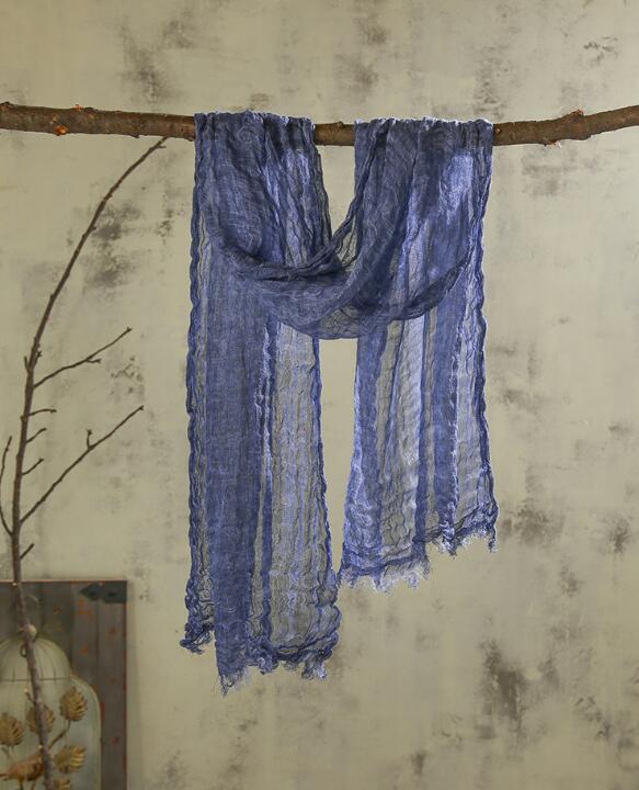 Japansk unisex stil vinter rynke tørklæde rent linned solider farve lange kvinder tørklæder sjal varme mænd tørklæde 60 x 180cm: Farve 9