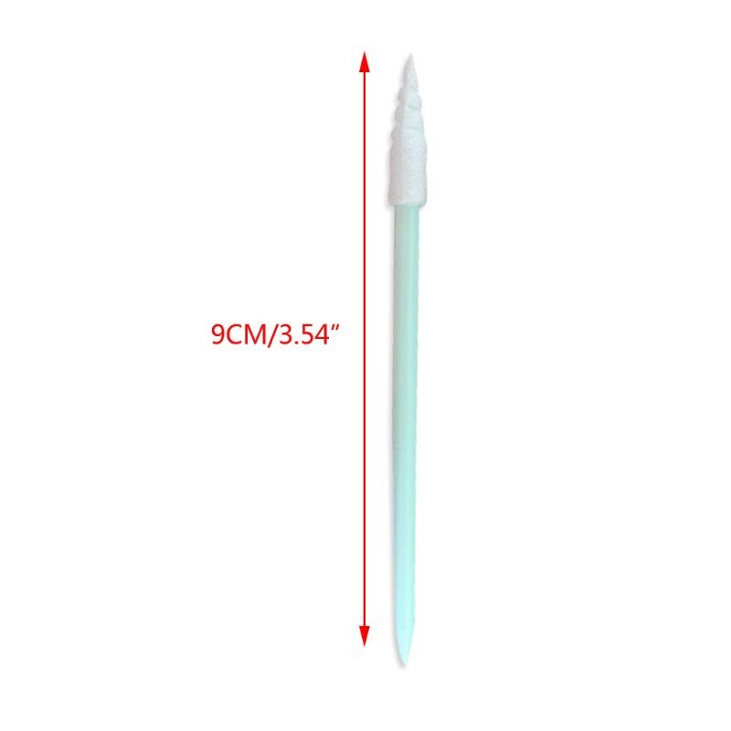 100Pcs/Pack Spiral Pointed Tipped Foam Cleaning Swab Lint Free Sponge Sticks Cleaning Swab