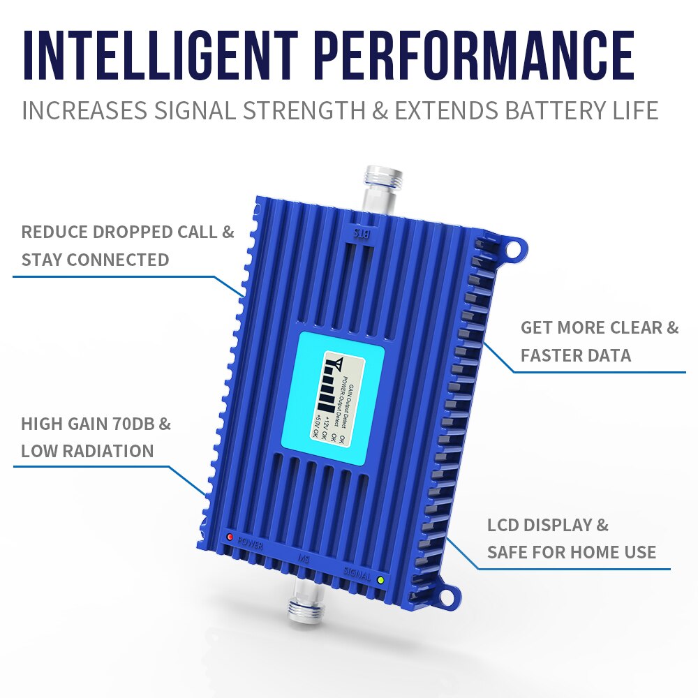 Lintratek – amplificateur de Signal GSM avec écran LCD, répéteur 900mhz, 70db, prix @