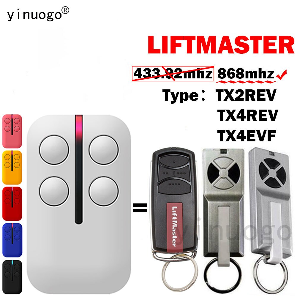 Liftmaster TX2REV TX4REV Afstandsbediening Garagedeur Opener 868Mhz Rolling Code Liftmaster Afstandsbediening Gate