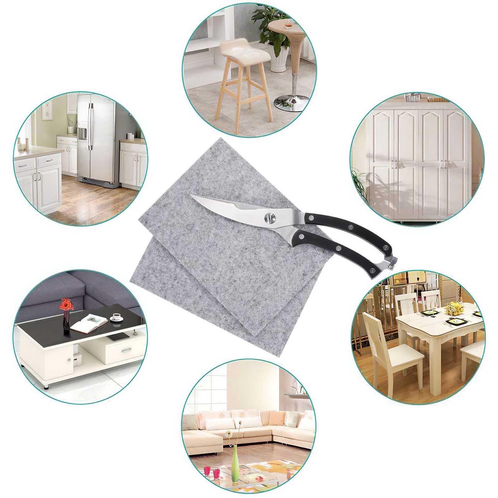1 Roll Self-Adhesive Felt Furniture Pad Roll For Hard Surfaces Heavy Duty Felt Strip Mute Wear-Resisting Protect The Floor Pads