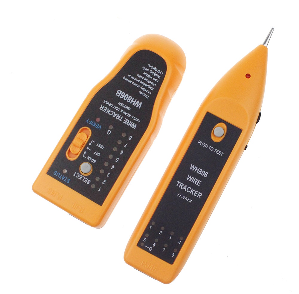 Retail Package WH806B Telephone Wire Tracker Network Cable Tester For Cat5 Cat5E Cat6 RJ45 RJ11 Electrical Line Finding Testing