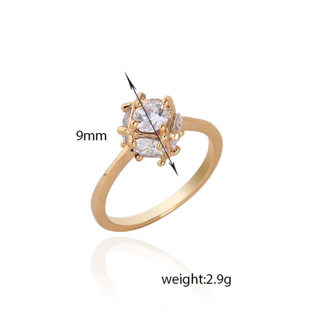 Weibliche Hochzeit Ring Klassische Glänzende Platz Zirkon Metall verdrehte dünn-Finger-Ring Für Frau Hochzeit Schmuck